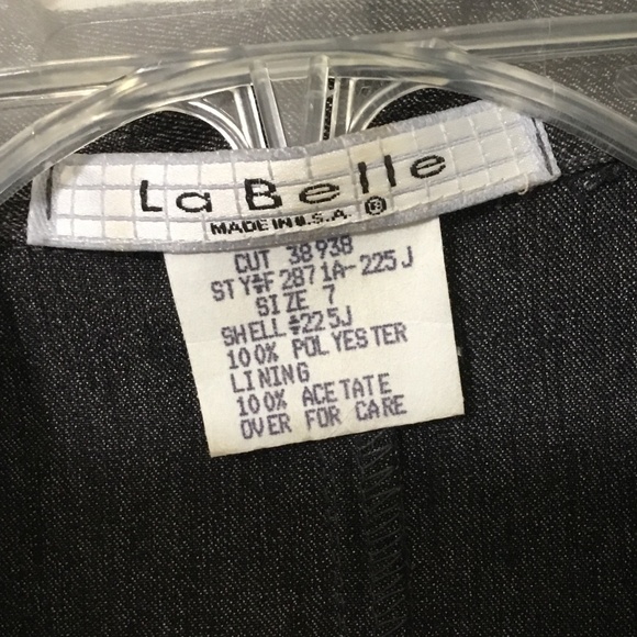 Vintage LA BELLE EUC WOMEN'S SIZE 7 JACKET & SKIRT BUSINESS CASUAL SET In GRAY - Picture 3 of 11